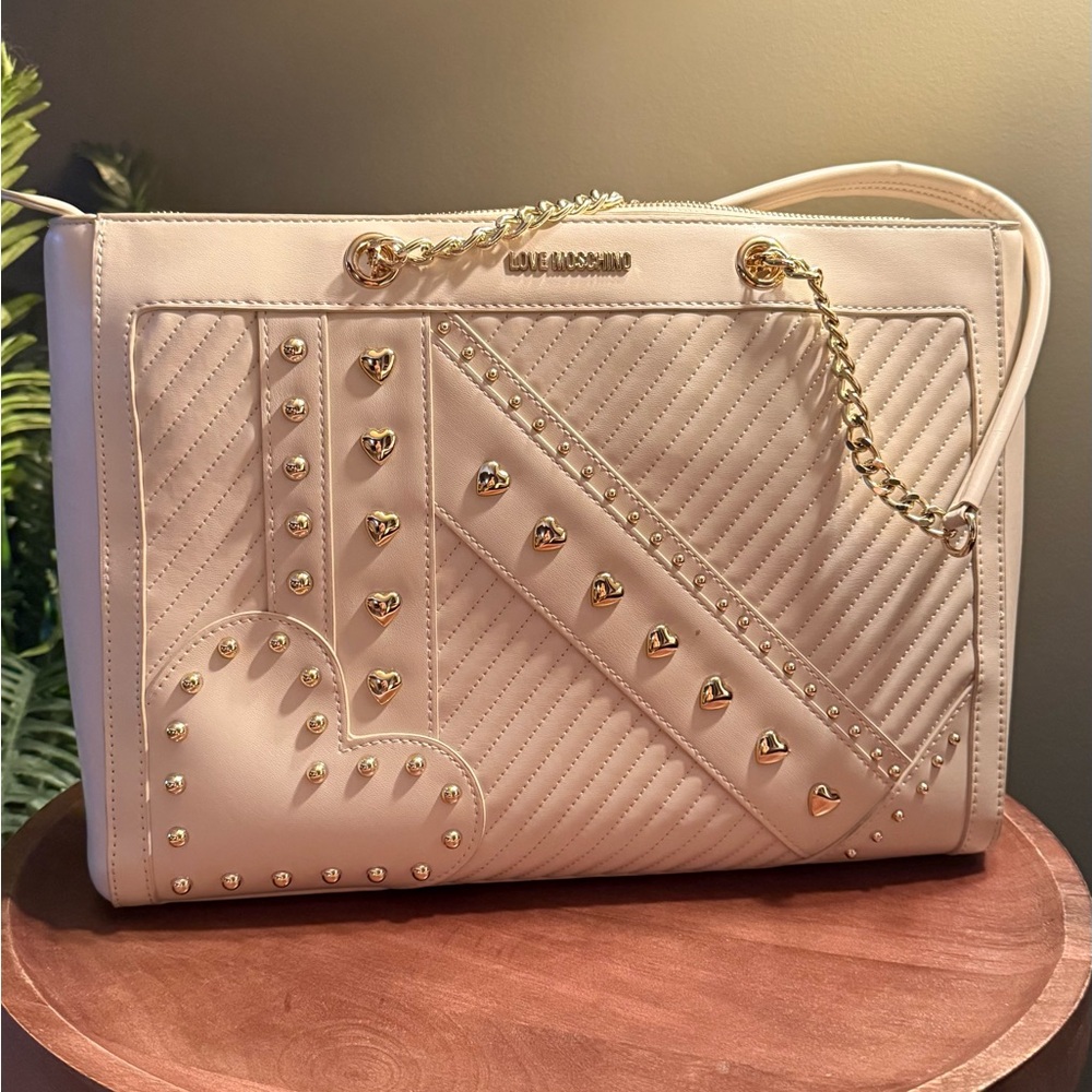 Beige Love Moschino Bag